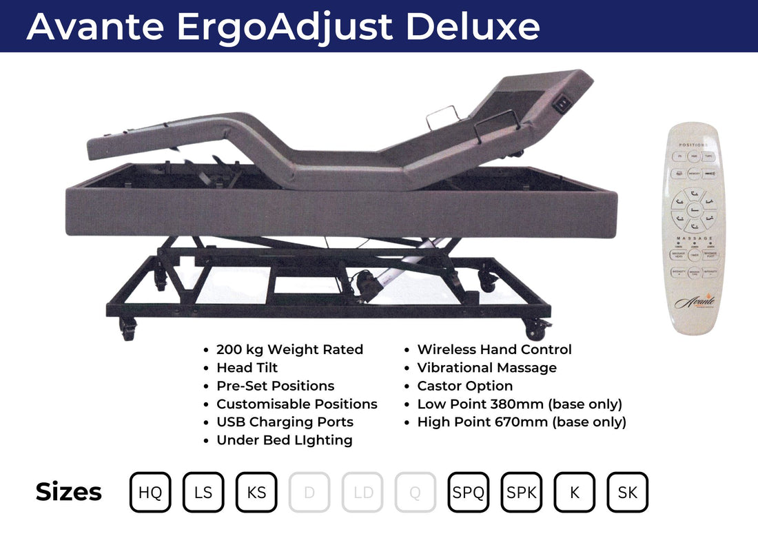 Ergo Adjust Deluxe Adjustable Bed Base