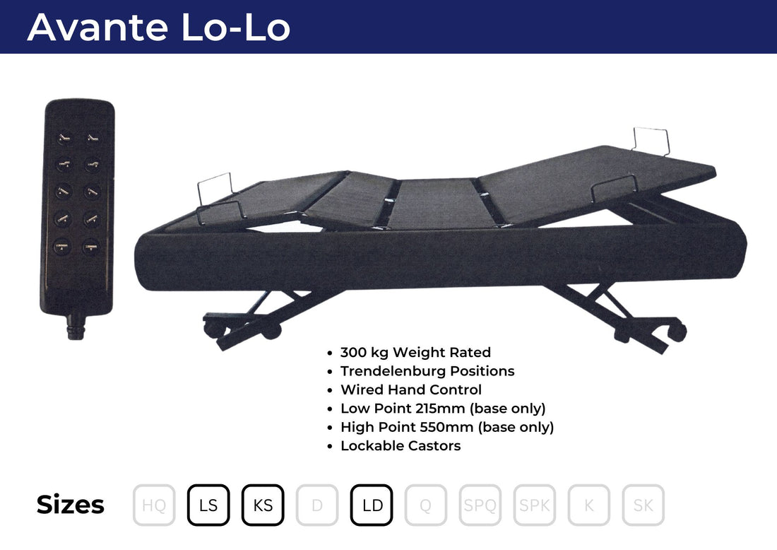 Lo-Lo Floor Adjustable Bed Base