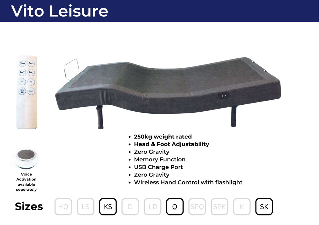 Vito Leisure Adjustable Bed Base